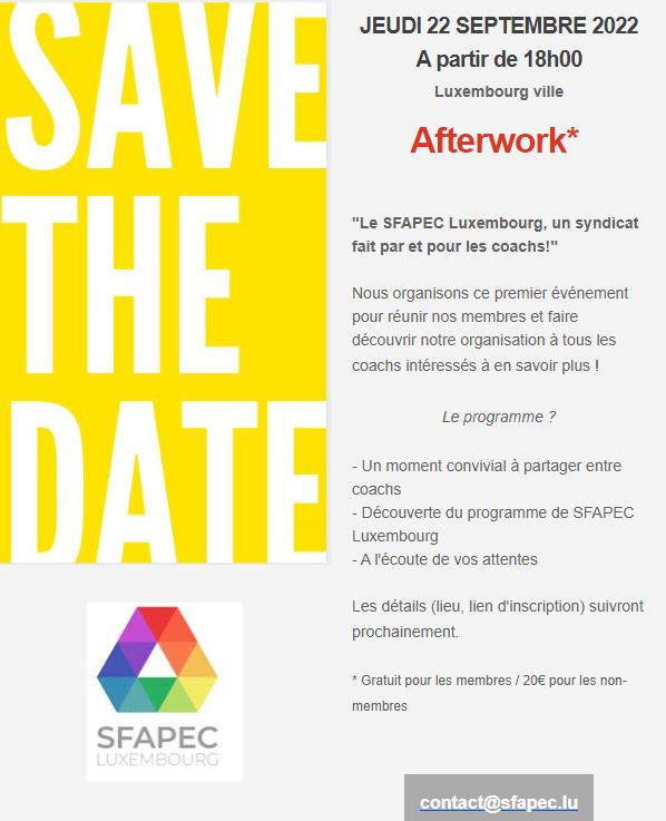 NOUS Y SERONS ! AFTERWORK SFAPEC-Luxembourg